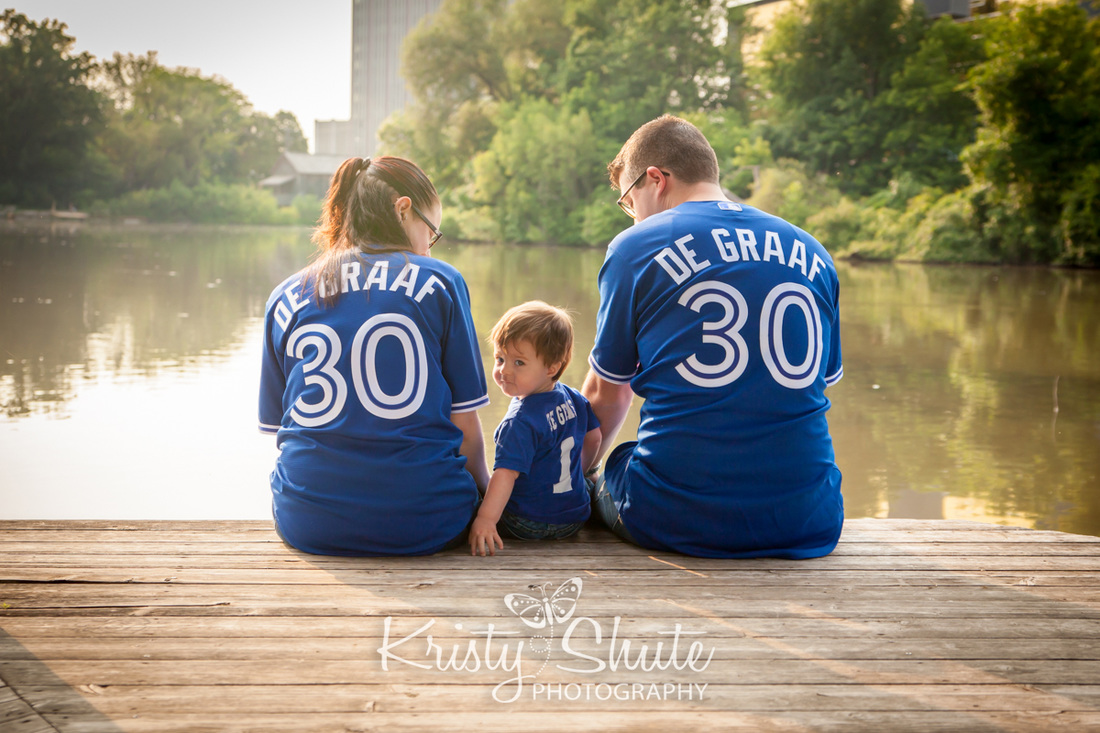 Kristy Shute Photography Family Waterloo Park Blue Jays Dock