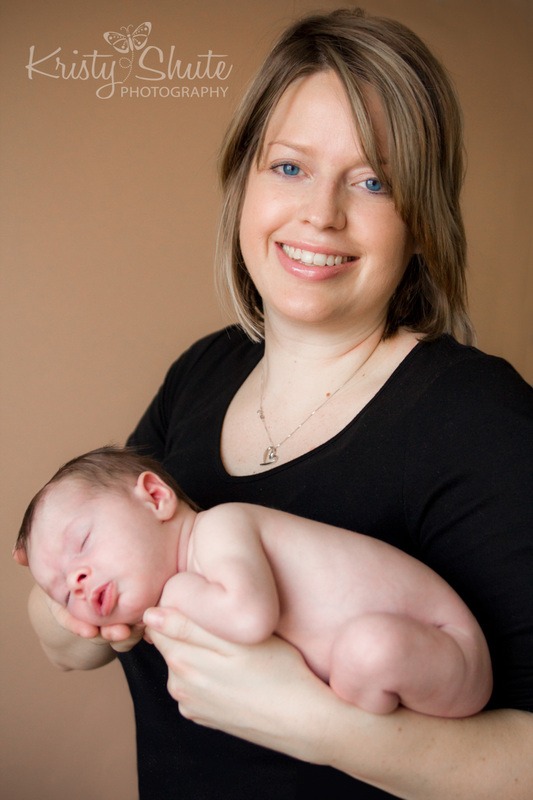 Kristy Shute Kitchener Newborn Photography Mom and Baby
