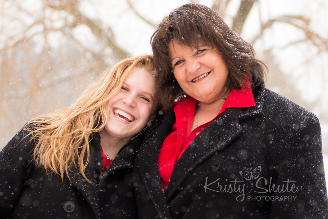 Mother Daughter Victoria Park Kitchener Family Photography  Winter Snow